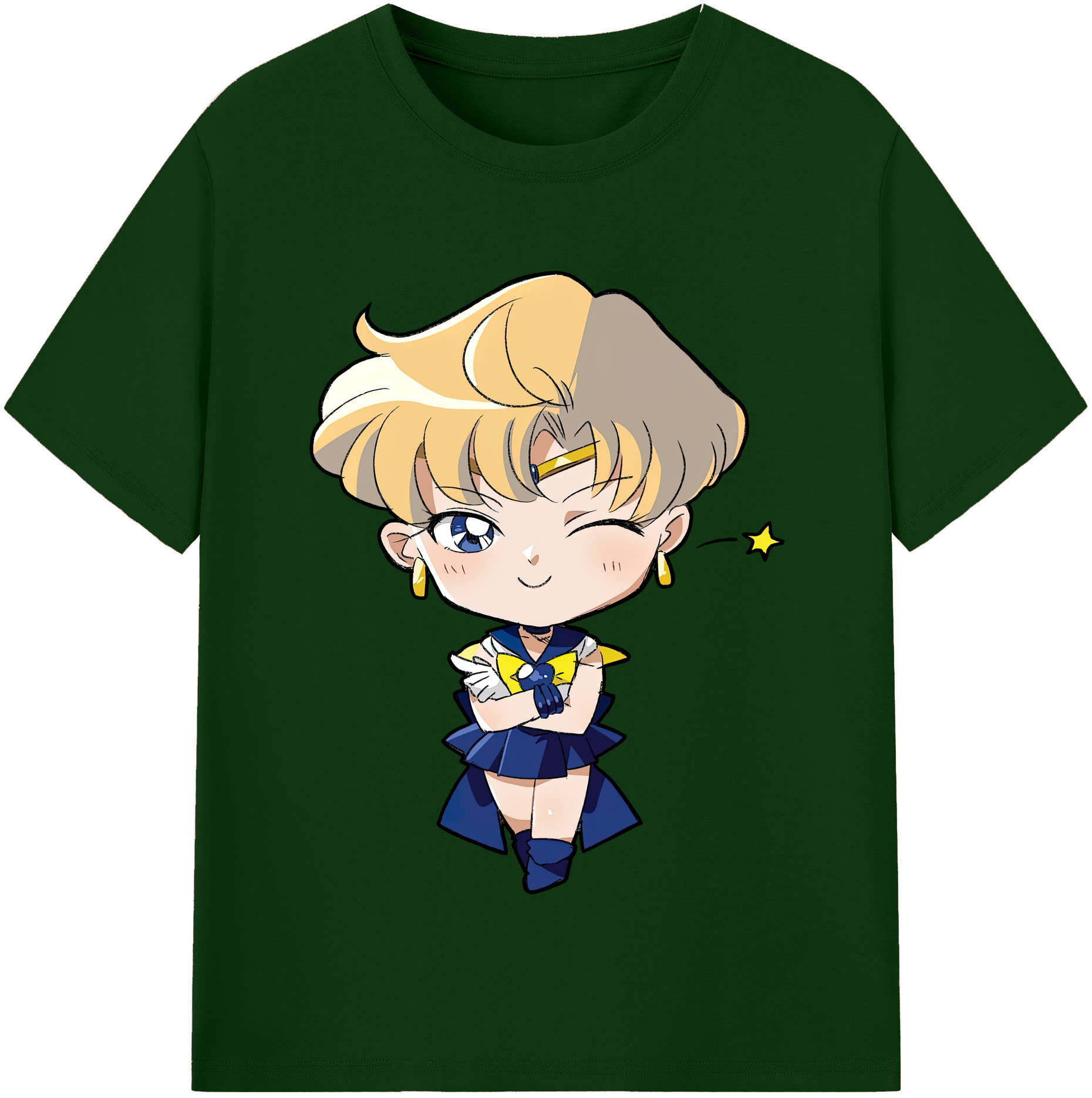 （画像用） 美少女戦士セーラームーン 天王はるか Sailor Moon Tenoh Haruka 綿100％半袖Tシャツ（フロントプリント）